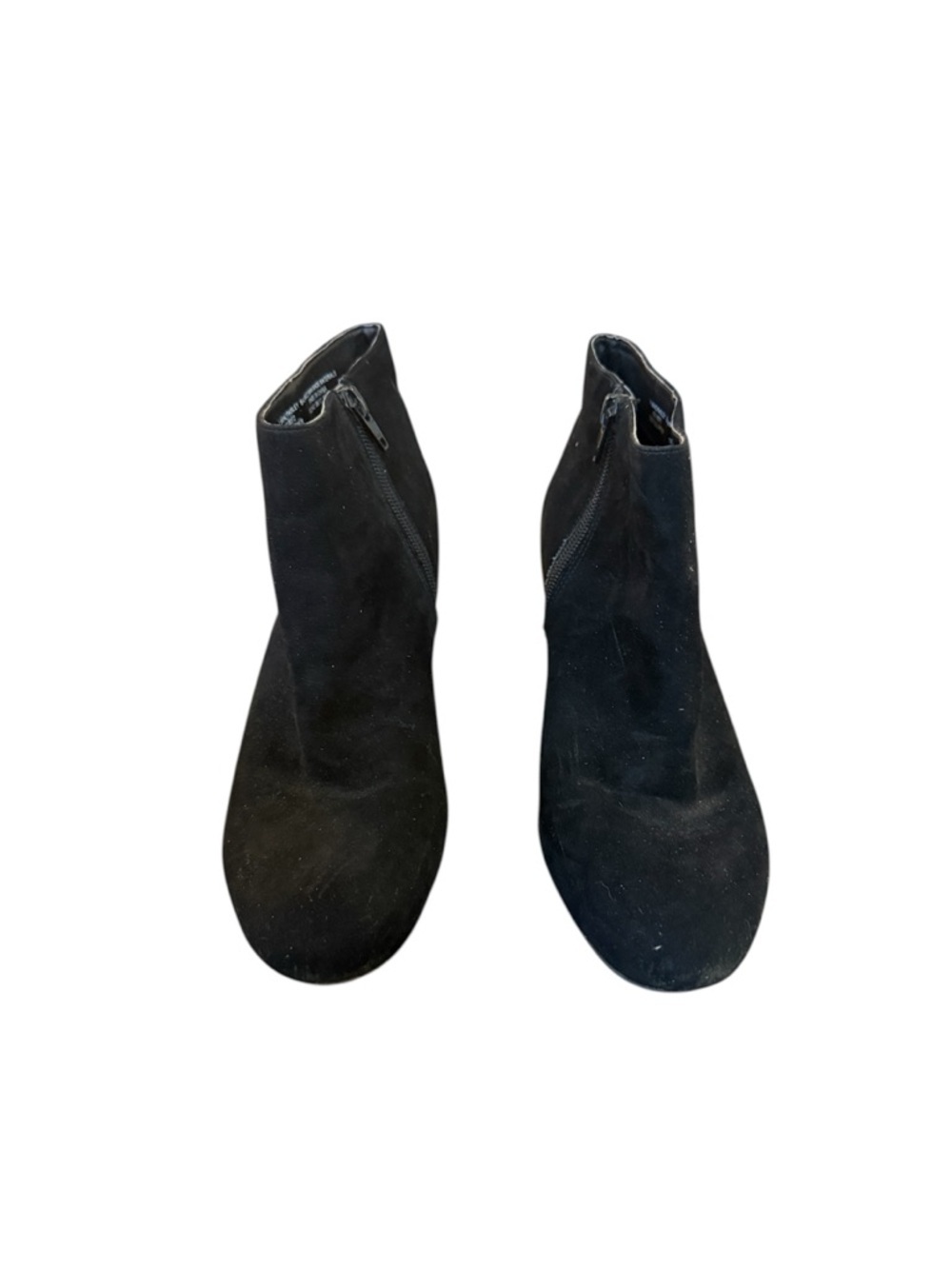 Arizona Jean Company Black Suede Ankle Boots with Gold Block Heel - Picture 3 of 6
